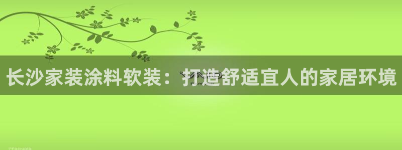 下载和记app：长沙家装涂料软装：打造舒适宜人的家居环境